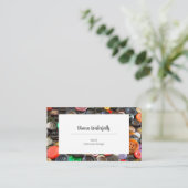 ドレスメーカーの裁縫の仕入れ直し 名刺 (スタンド正面)