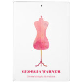 ドレスメーカーシームストレステーラー衣料マネキンCl クリップボード (裏面)