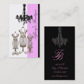 ドレスメーカーマネキン裁縫ファッションデザイナー 名刺 (正面/裏面)