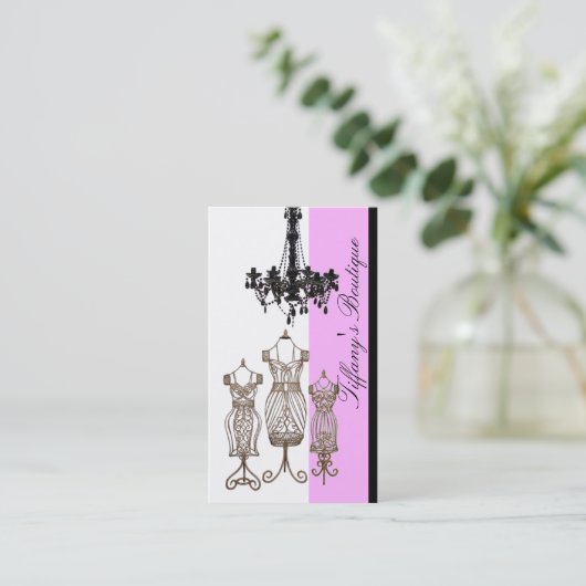 ドレスメーカーマネキン裁縫ファッションデザイナー 名刺 (スタンド正面)