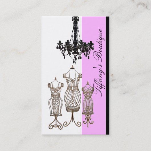 ドレスメーカーマネキン裁縫ファッションデザイナー 名刺 (正面)