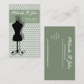 ドレスメーカーマネキン裁縫ファッションデザイナー 名刺 (正面/裏面)