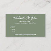 ドレスメーカーマネキン裁縫ファッションデザイナー 名刺 (裏面)