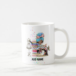 ドレスメーカー向けのかわいいギフト、シーメスブラック裁縫 コーヒーマグカップ