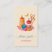 ドレスメーカー手作りシーストレス裁縫針 名刺 (正面)