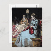 「ドレスメーカー」ヴィンテージイラストレーション ポストカード (正面/裏面)