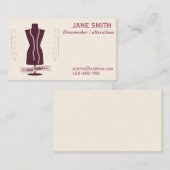 ドレスメーカー、裁縫、テーラープロフェッショナル 名刺 (正面/裏面)