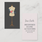 ドレスメーカー、裁縫、変更プロフェッショナル 名刺 (正面/裏面)