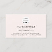 ドレスロゴファッションブティックイベント金ゴールドグリッター 名刺 (裏面)