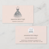 ドレスロゴファッションブティックオンラインショップグレーシルバー 名刺 (正面/裏面)