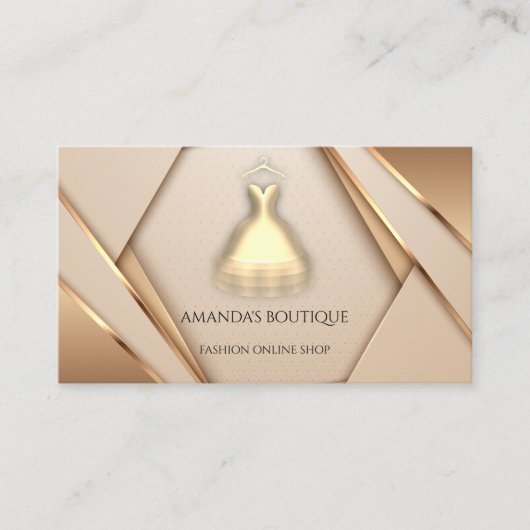 ドレスロゴファッションブティックオンラインショップジオメトリ 名刺 (正面)