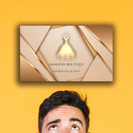 ドレスロゴファッションブティックオンラインショップジオメトリ 名刺