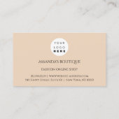 ドレスロゴファッションブティックオンラインショップブラックレース 名刺 (裏面)