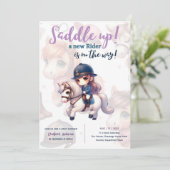 ドレスージライダーベビーガールシャワー馬乗り場途中 招待状 (スタンド正面)