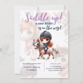 ドレスージライダーホースガールバースデーパーティー 招待状 (正面)