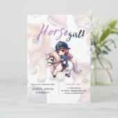 ドレスージライダーホースガールバースデーパーティー 招待状 (スタンド正面)