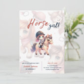ドレスージライダーホースガールバースデーパーティー 招待状 (スタンド正面)