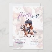 ドレスージライダーホースガールバースデーパーティー 招待状 (正面)