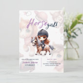 ドレスージライダーホースガールバースデーパーティー 招待状 (スタンド正面)