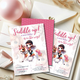 ドレスージライダーホースガールバースデーパーティー 招待状