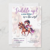 ドレスージライダーホースガールバースデーパーティー 招待状 (正面)