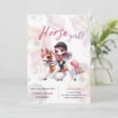ドレスージライダーホースガールバースデーパーティー 招待状 (スタンド正面)