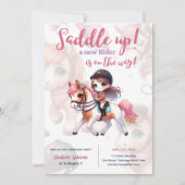 ドレスージライダーホースガールバースデーパーティー 招待状 (正面)