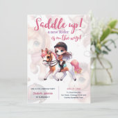 ドレスージライダーホースガールバースデーパーティー 招待状 (スタンド正面)