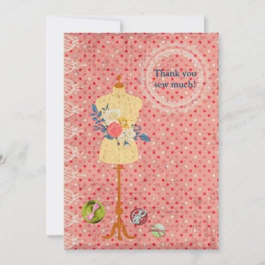 ドレス型枠ドレスフォームサンキューカード サンキューカード (正面)