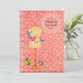 ドレス型枠ドレスフォームサンキューカード サンキューカード (スタンド正面)