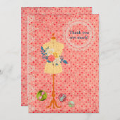 ドレス型枠ドレスフォームサンキューカード サンキューカード (正面/裏面)