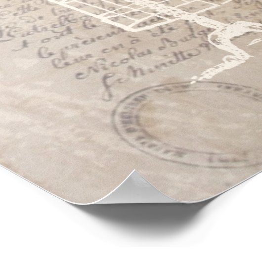 ドレス型枠ヴィンテージレターポスター ポスター (角)