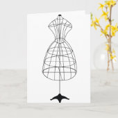 ドレス型枠 カード (黄色い花)