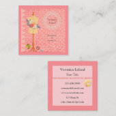 ドレス型枠(Dress Stress Dressmaker Designer) スクエア名刺 (正面/裏面)