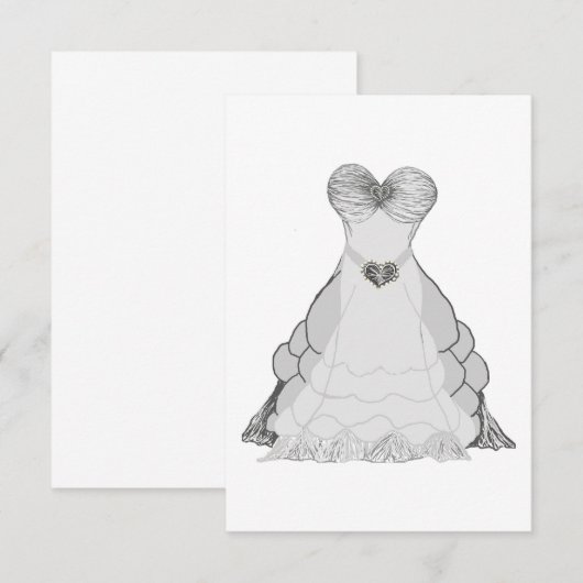 ドレス招待状 招待状 (正面/裏面)