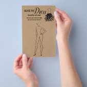 ドレス素朴ブライダルシャワーゲームカード チラシ (ハンドル)