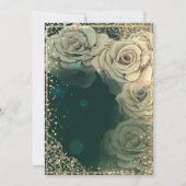 ドレス金ゴールドティアラ，ダイヤモンドバラクインセアニラ 招待状 (裏面)