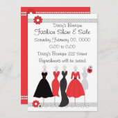 ドレス ショップ デイジー テーマ 招待状 (正面/裏面)