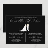 ドレス＆タキシード - 結婚式＆披露宴 招待状 (正面/裏面)