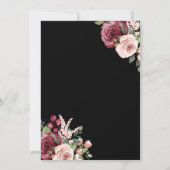 ドレス，ティアラ，ストリングライトフローラブラッククインセアニラ 招待状 (裏面)