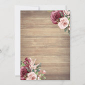 ドレス、ティアラ、ストリングライト 花の木のクインセアニエラ 招待状 (裏面)