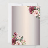 ドレス,ティアラ,ライトバラ,バラ金ゴールドキンセアニラ 招待状 (裏面)