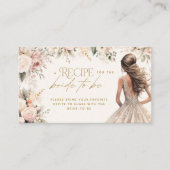 ドレス・レシピ・ガウン・ドレス・フラワーブライダルシャワー・エンクロージャー エンクロージャーカード (正面)