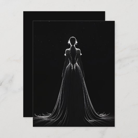 ドレス 招待状 (正面/裏面)