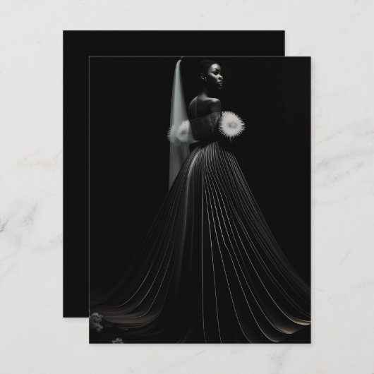 ドレス 招待状 (正面/裏面)