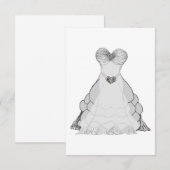 ドレス 招待状 (正面/裏面)