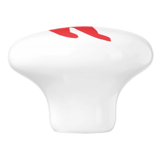 ドレッサまたはその他のドロワーノブ上のホッケープレーヤー セラミックノブ (側面)