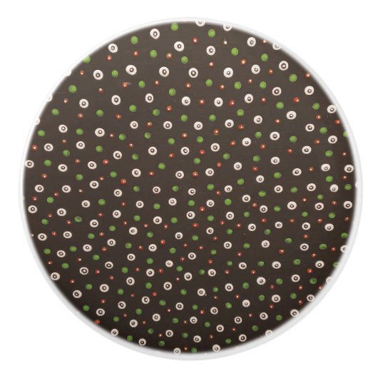 ドレッサーとキャビネット用のセラミックプルノブ セラミックノブ (正面)