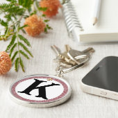 ドレッサーレターバラ金ゴールド（紋章の）フラ・ダ・リキーチェーン キーホルダー (側面)