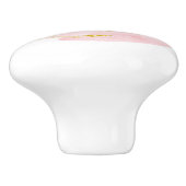 ドレッサー引き出しプルピンクローズバッド セラミックノブ (側面)